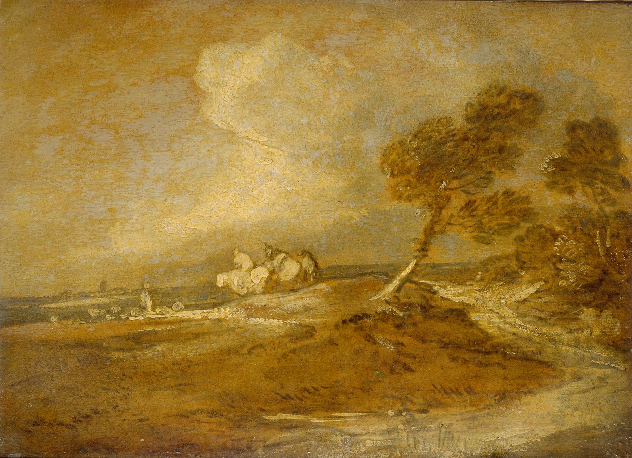 Un paysage avec des cavaliers, fin du 18ème siècle - Thomas Gainsborough