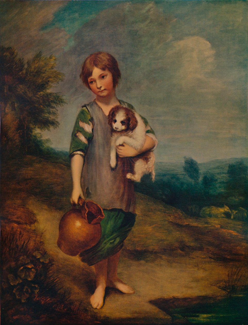 Fille de cottage avec chien et pichet, 1785, 1935 - Thomas Gainsborough