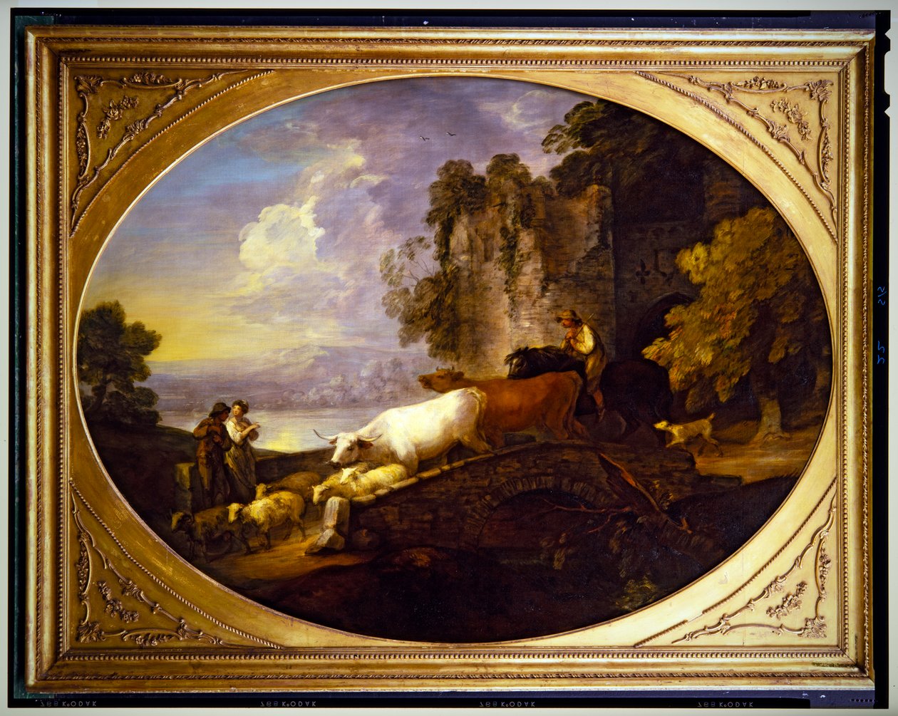 Paysage fluvial avec amoureux rustiques - Thomas Gainsborough