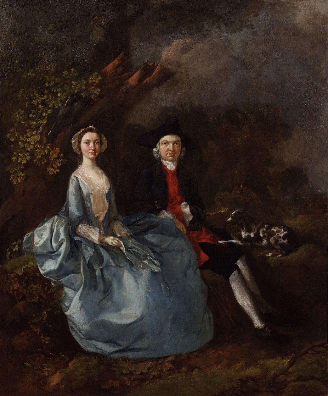 Sarah Kirby (née Bull) ; (John) Joshua Kirby - Thomas Gainsborough