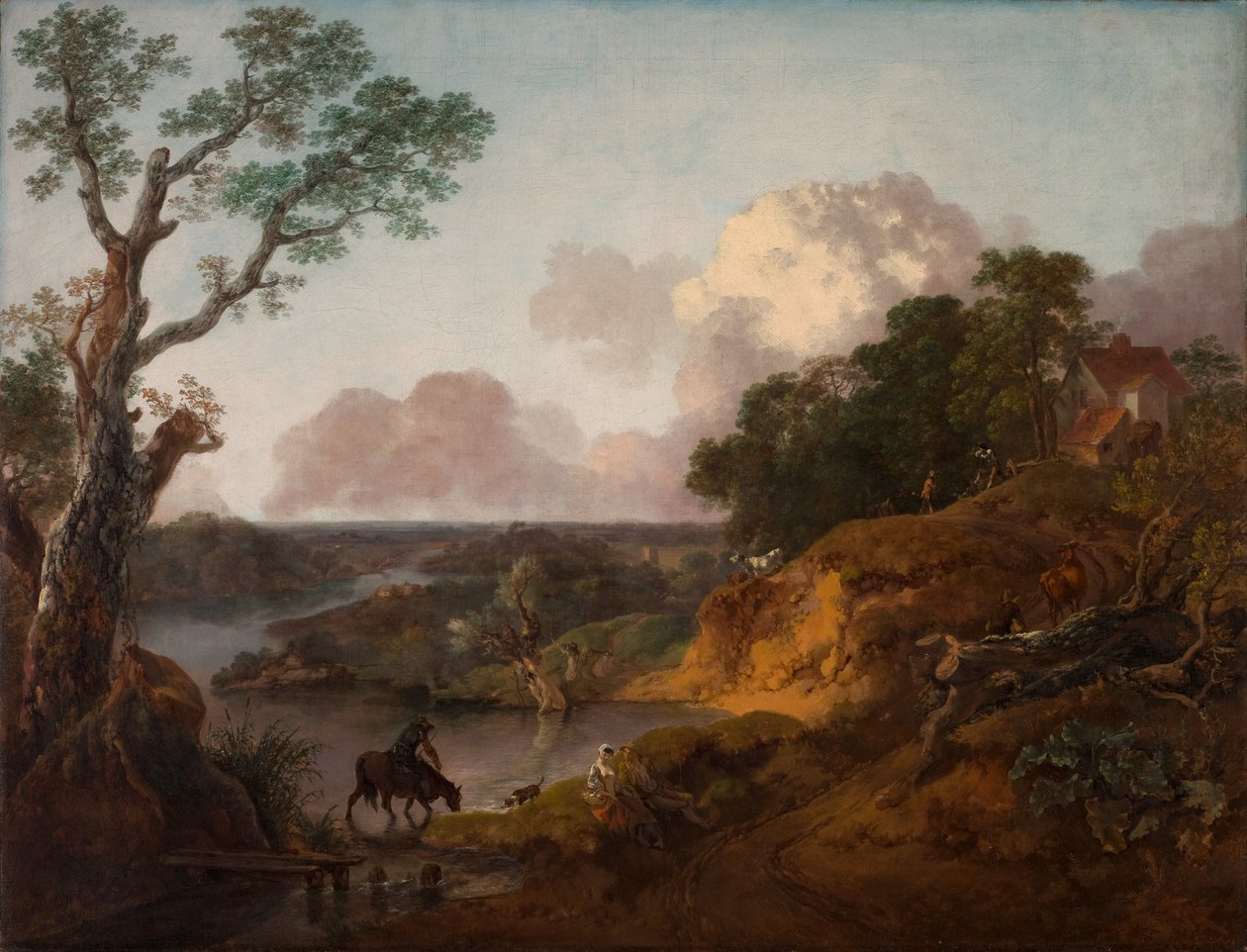 Vue dans le Suffolk, vers 1755 (huile sur toile) - Thomas Gainsborough