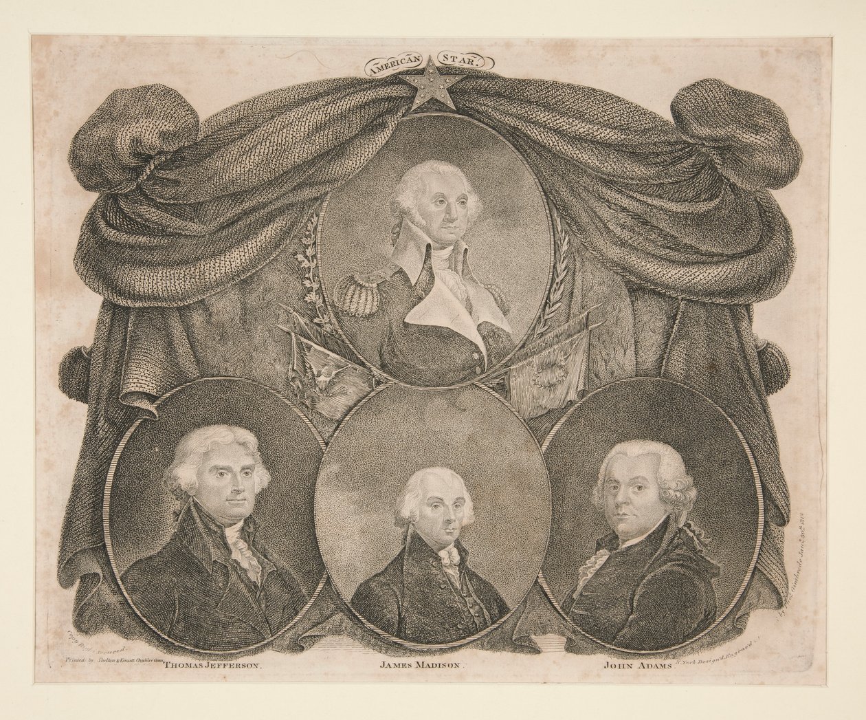 Étoile américaine, Washington, Jefferson, Madison et Adams - Thomas Gimbrede