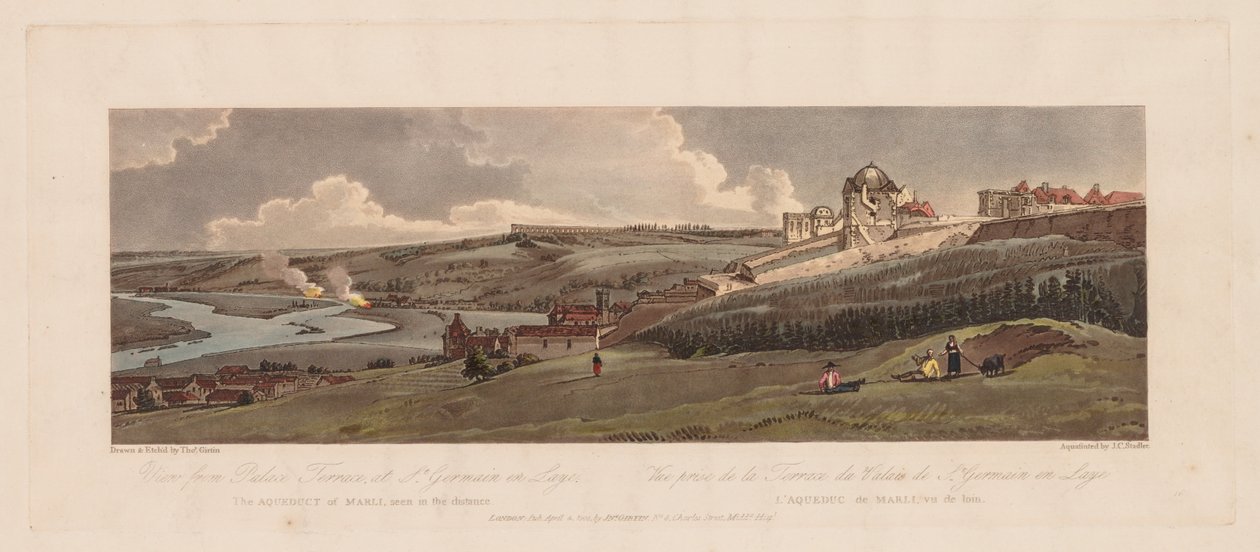 Vue depuis la terrasse du palais, à St. Germain en Laye, l
