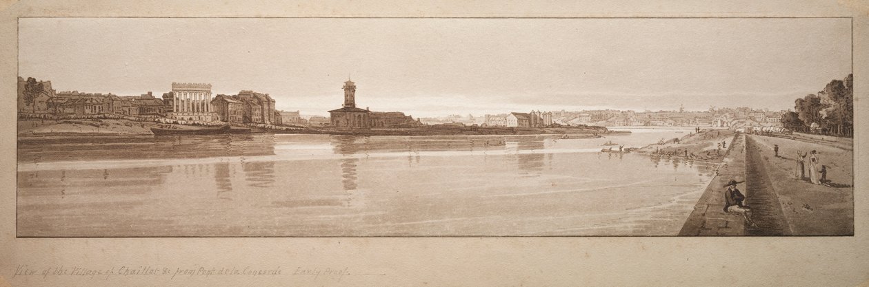 Vue du village de Chaillot, prise du Pont de la Concorde - Thomas Girtin