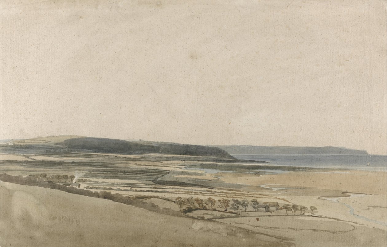 Estuaire de la rivière Taw, Devon, vers 1801 - Thomas Girtin