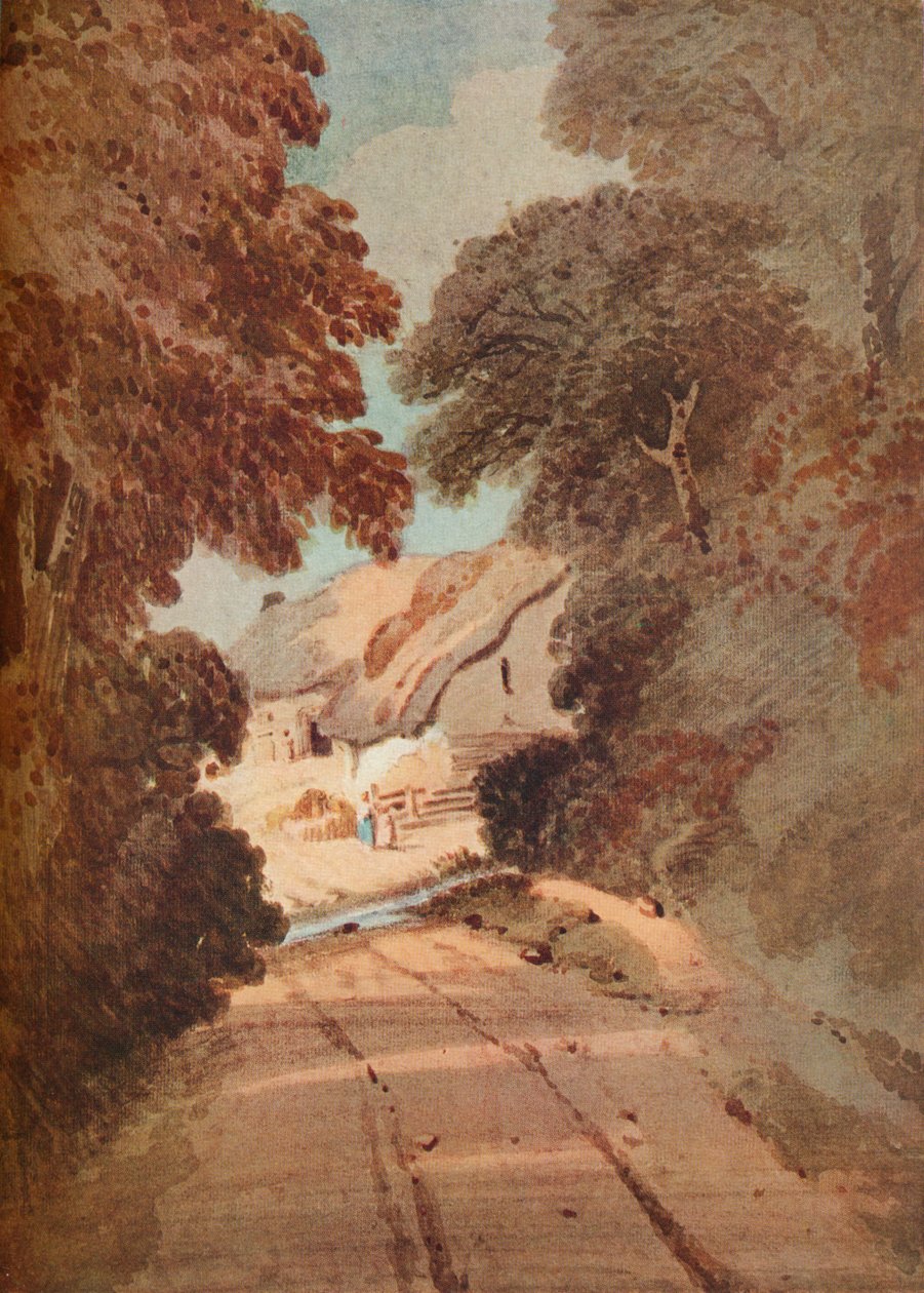 Chemin et Cottages, c1800 - Thomas Girtin