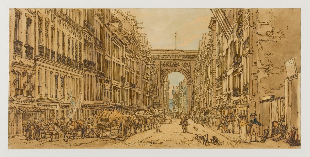 Le Faubourg et la porte Saint-Denis, 1801-1802. 10ème et 12 ème arrondissements - Thomas Girtin