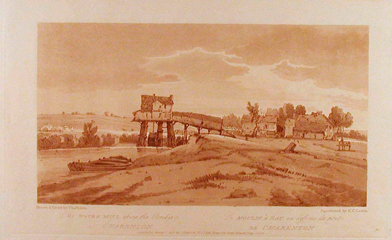 Die Wassermühle über der Brücke bei Charenton - Thomas Girtin