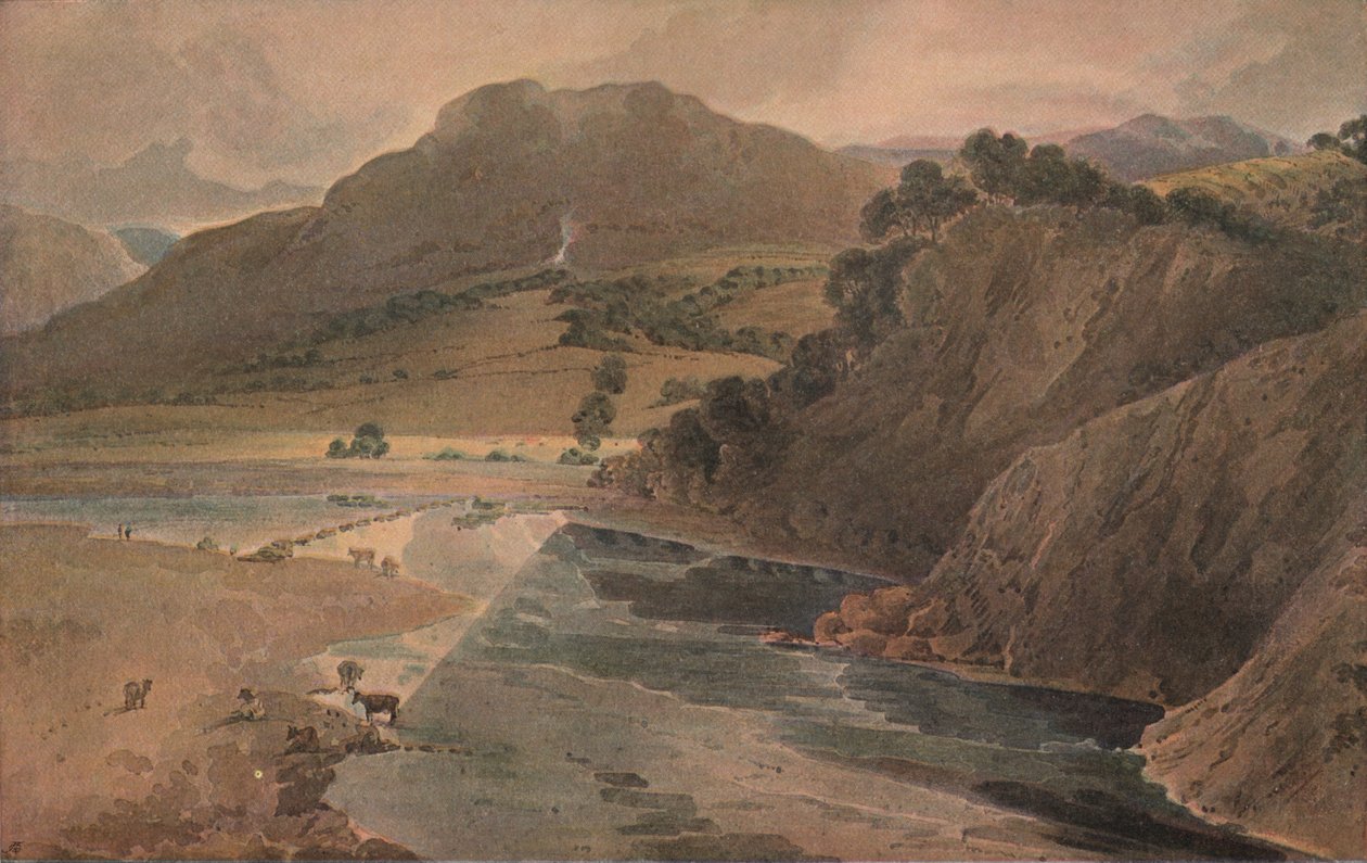 Les pierres de gué sur la Wharfe, au-dessus de l