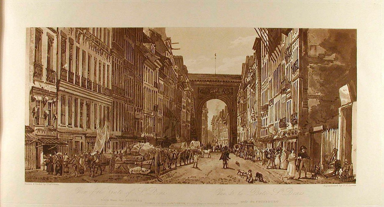 Vue de la porte Saint-Denis prise depuis les faubourgs - Thomas Girtin