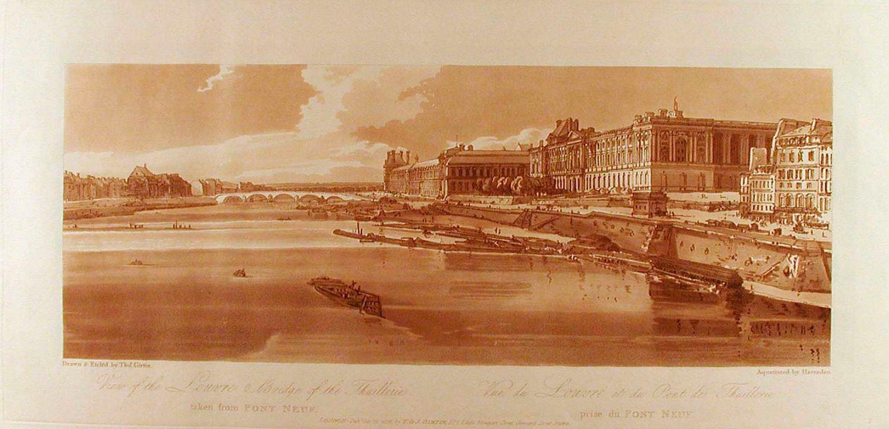 Ansicht des Louvre und der Brücke der Thuilleries vom Pont-Neuf aus - Thomas Girtin