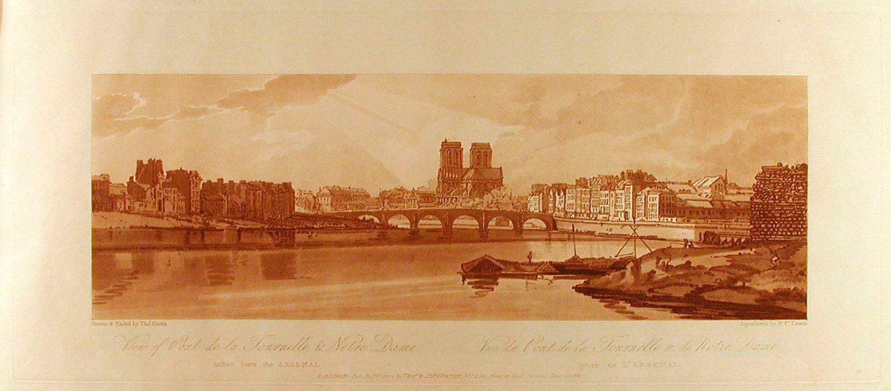 Ansicht der Pont de la Tournelle & Notre Dame vom Arsenal aus - Thomas Girtin