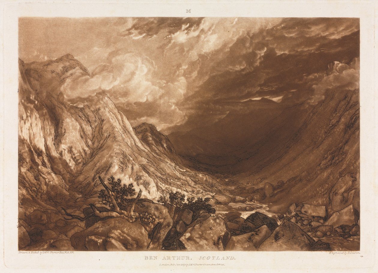Liber Studorium : Ben Arthur, Écosse, c. 1818 - Thomas Guff Lupton