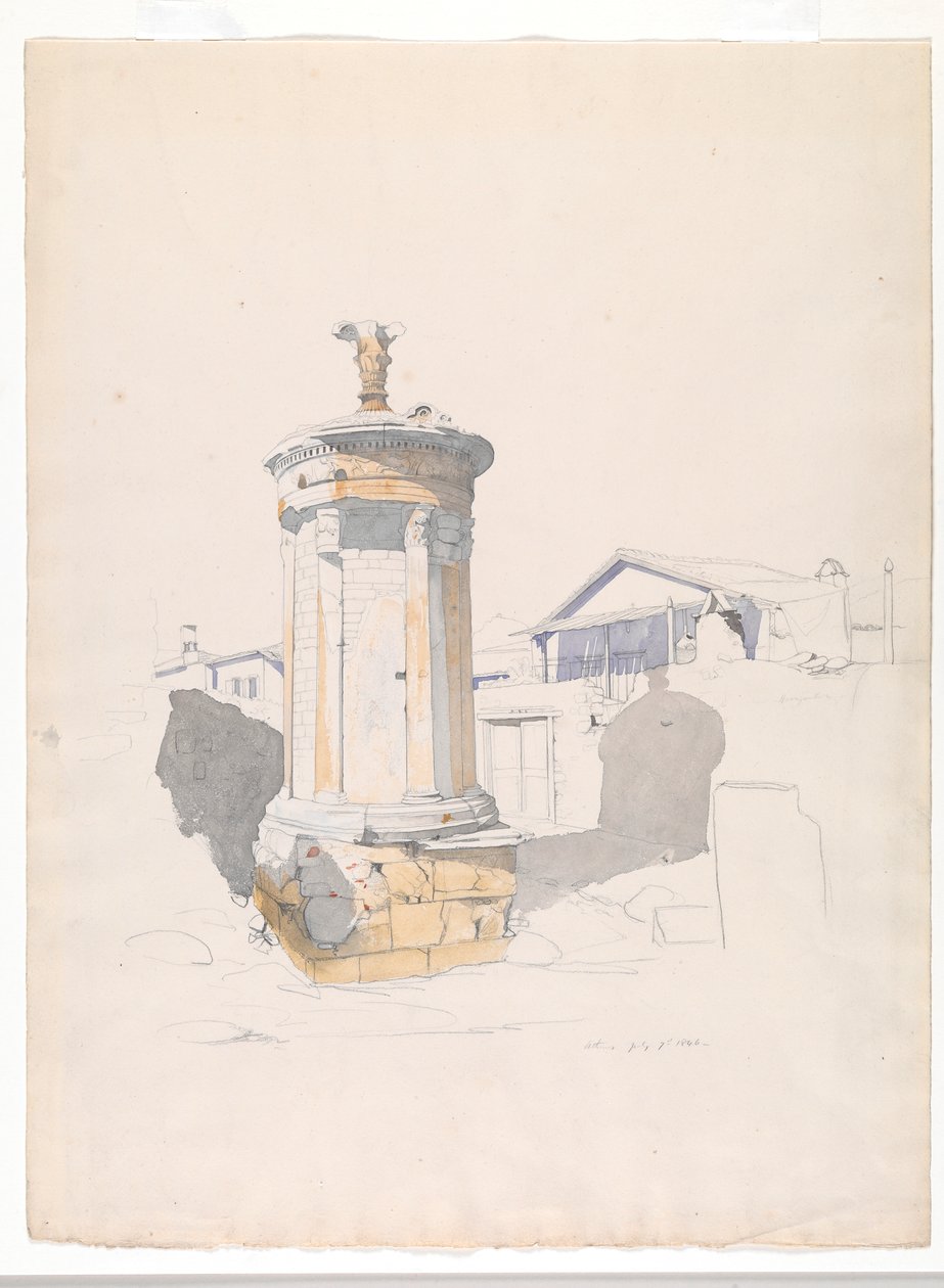 Le monument chorégique de Lysicrates, Athènes - Thomas Hartley Cromek