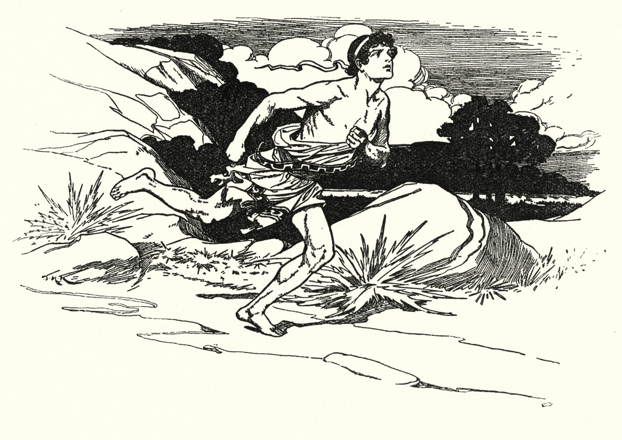 Bataille de Marathon (lithographie) - Thomas Heath Robinson