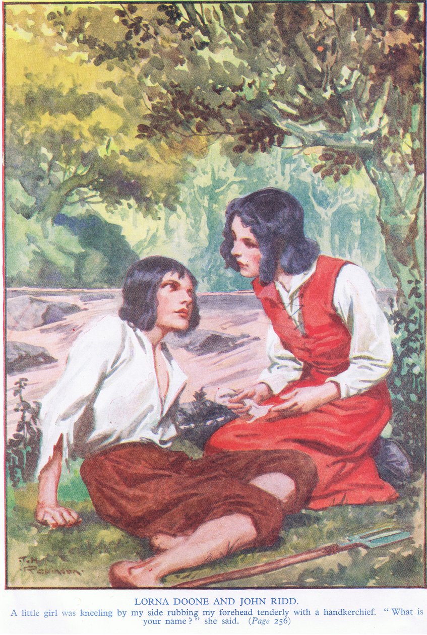 Lorna Doone et John Ridd (lithographie couleur) - Thomas Heath Robinson