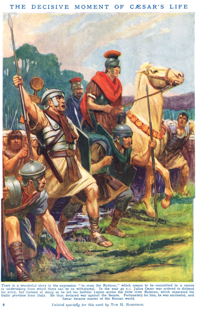 Le moment décisif de la vie de César, illustration tirée du "Newnes