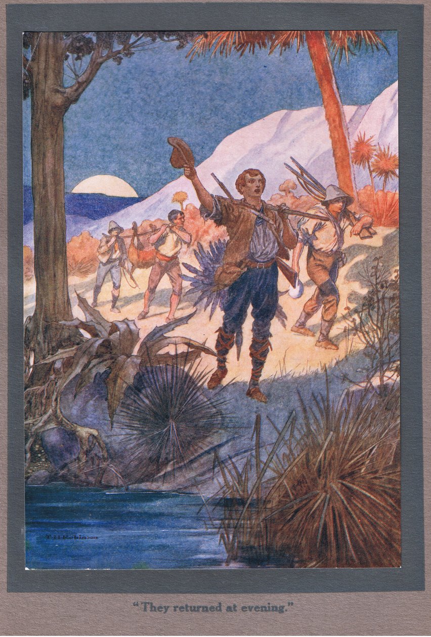 Ils sont rentrés le soir (lithographie couleur) - Thomas Heath Robinson