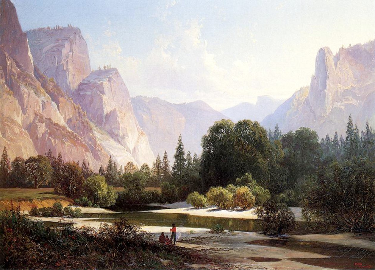 Camp indien Piute, Yosemite, 1890 - Thomas Hill