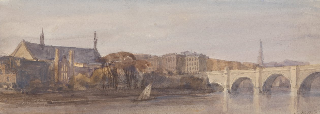 Vue de Westminster Hall et du pont depuis Lambeth - Thomas Hollis