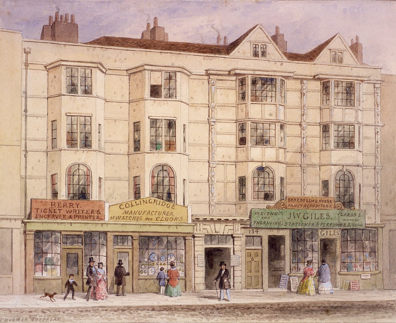Aldersgate Street, Londres, 1851 - Thomas Hosmer Shepherd