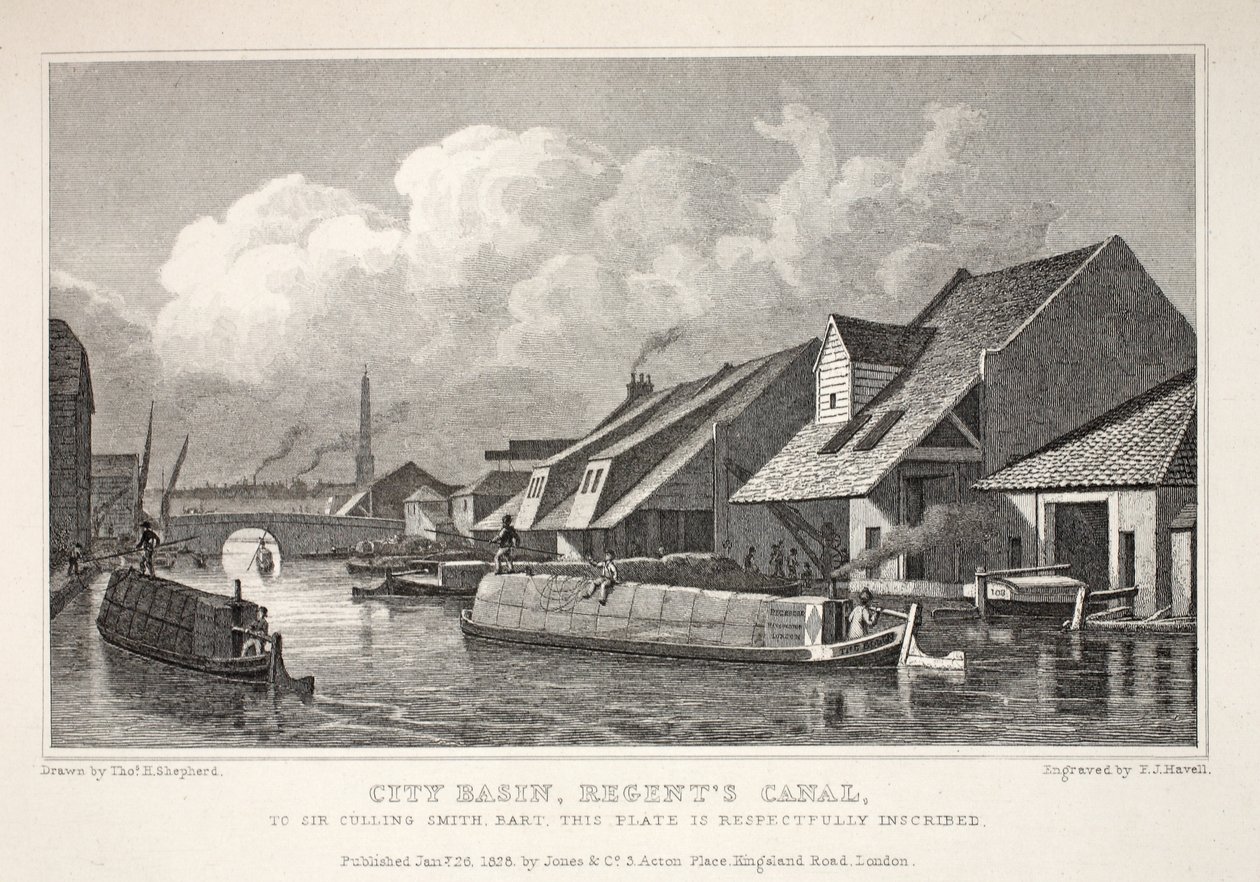 Bassin de la ville, canal de Regent, de 
