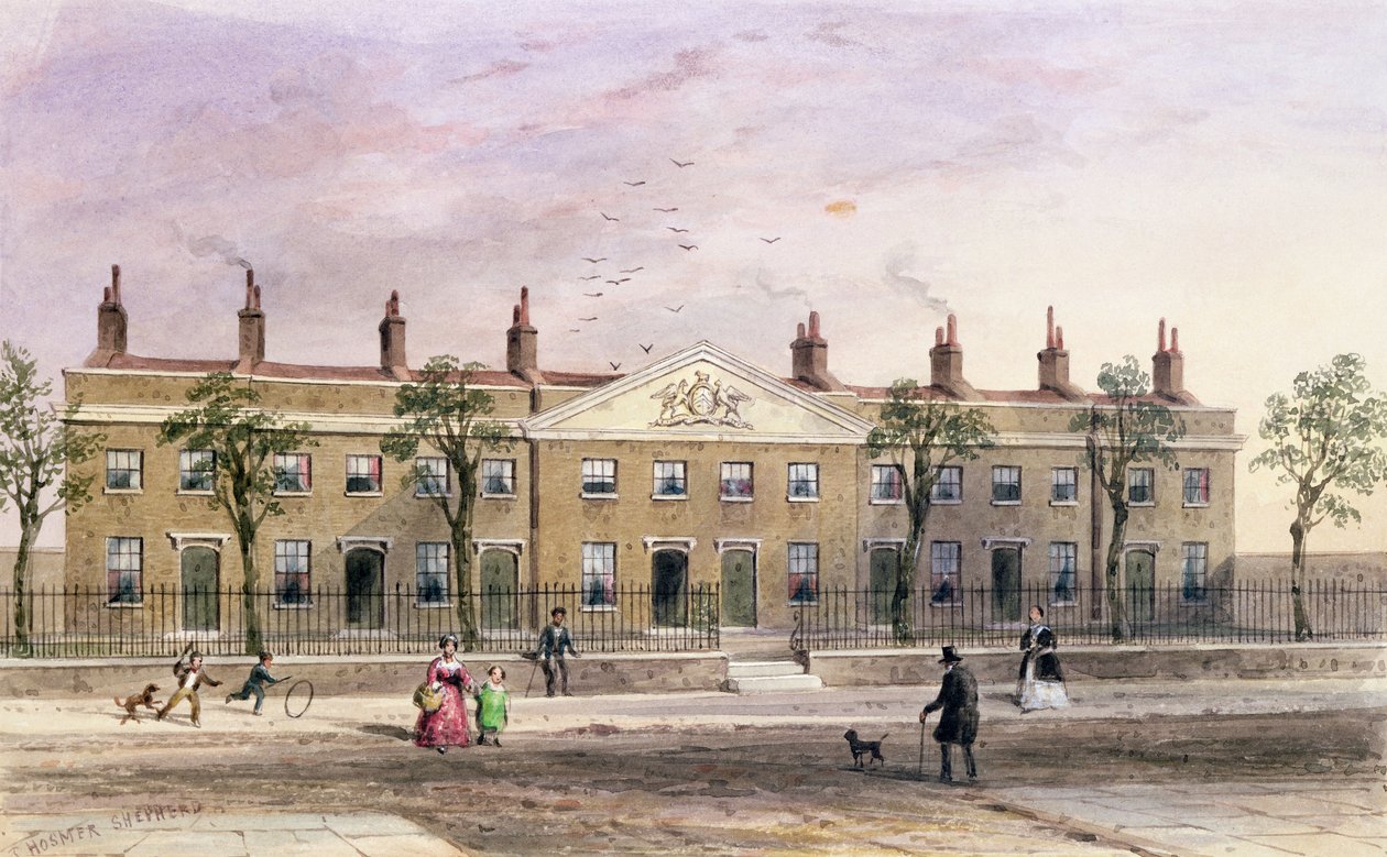 Maisons de Charité des Tisserands à Frog Lane - Thomas Hosmer Shepherd