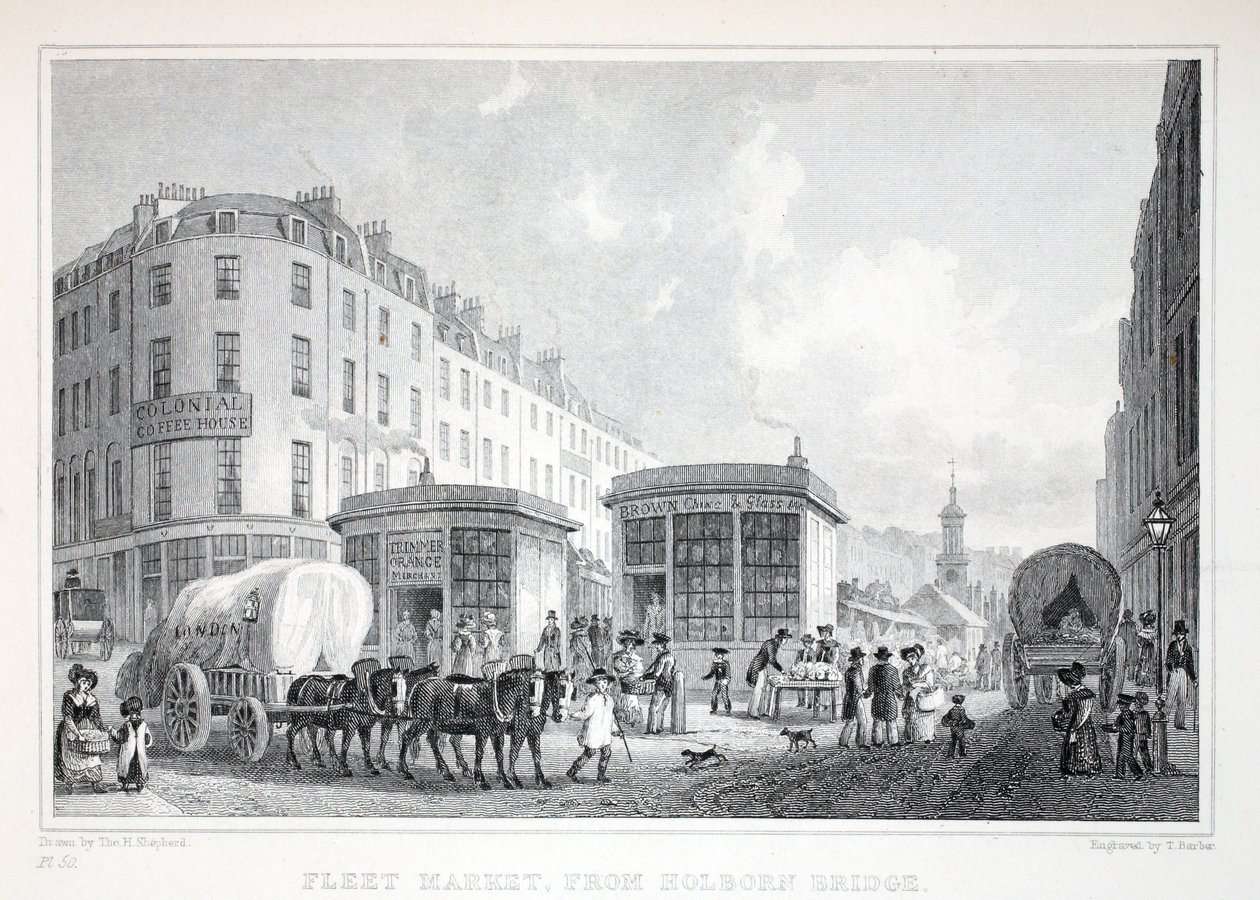 Fleet Street, depuis Holborn Bridge, de 