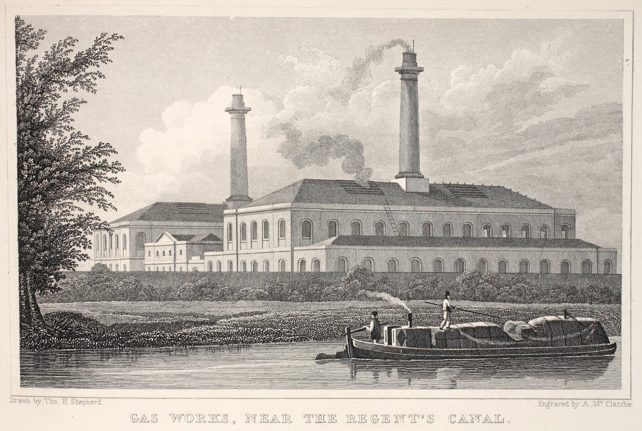 Usines à gaz, près du canal des Régents, de 