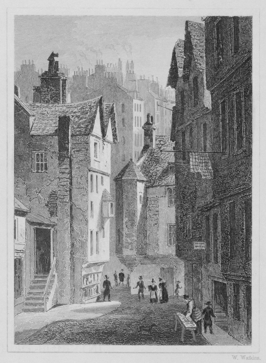 High School, Wynd, Édimbourg gravé par William Watkins, 1831 - Thomas Hosmer Shepherd