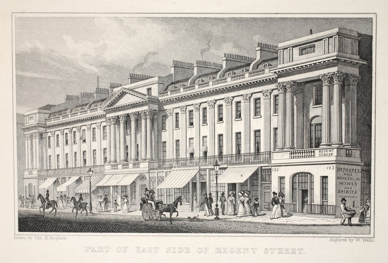 Partie du côté est de Regent Street, de 