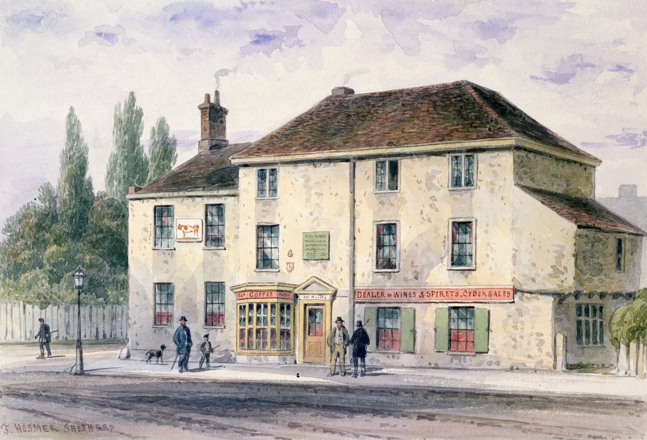 Pied Bull Public House, 1848 - Thomas Hosmer Shepherd