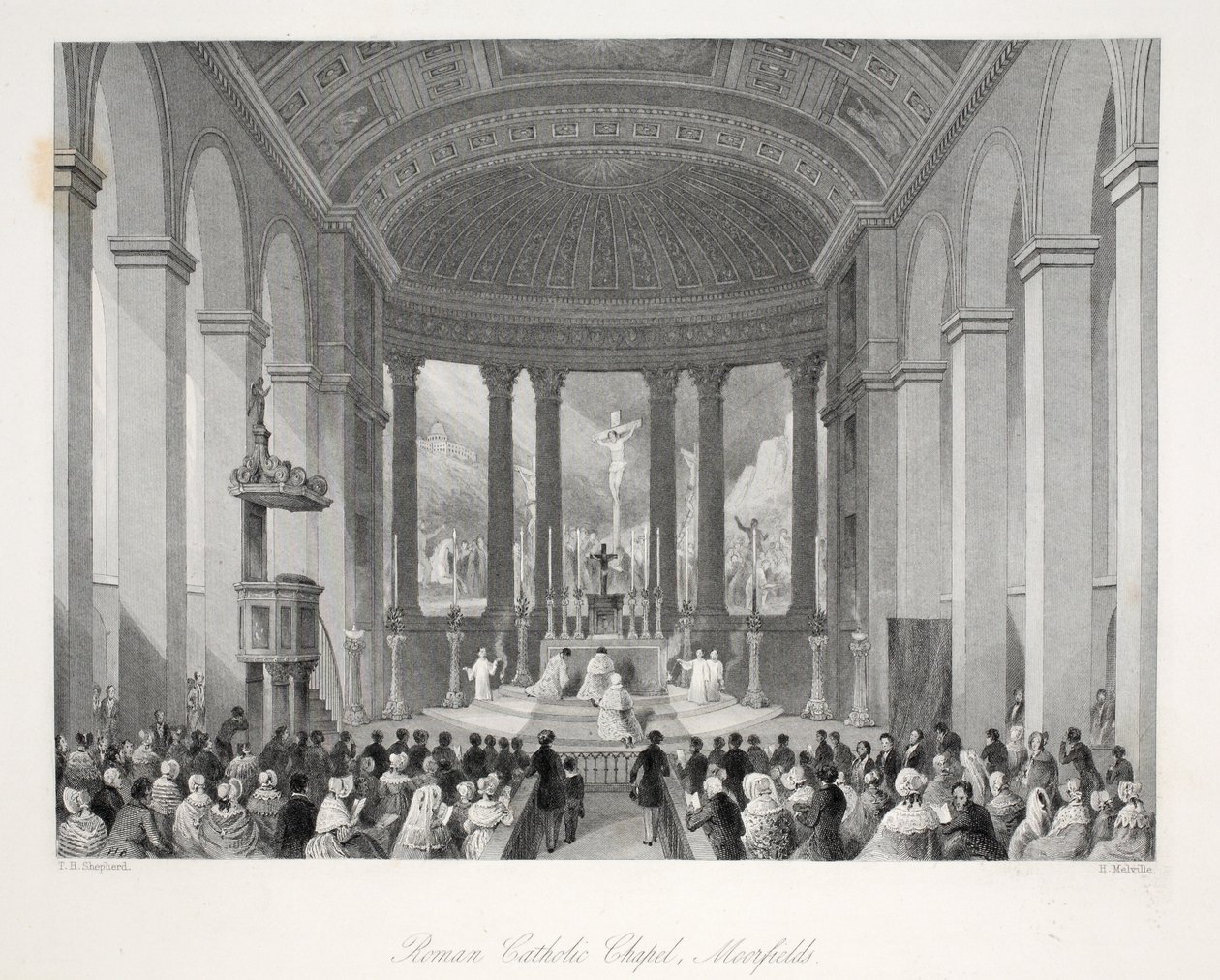 Chapelle Catholique Romaine, Moorfields, de 