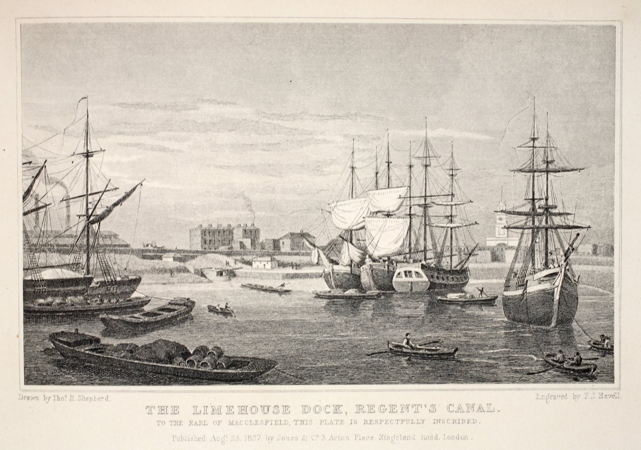 Le quai de Limehouse, canal du Régent, de 