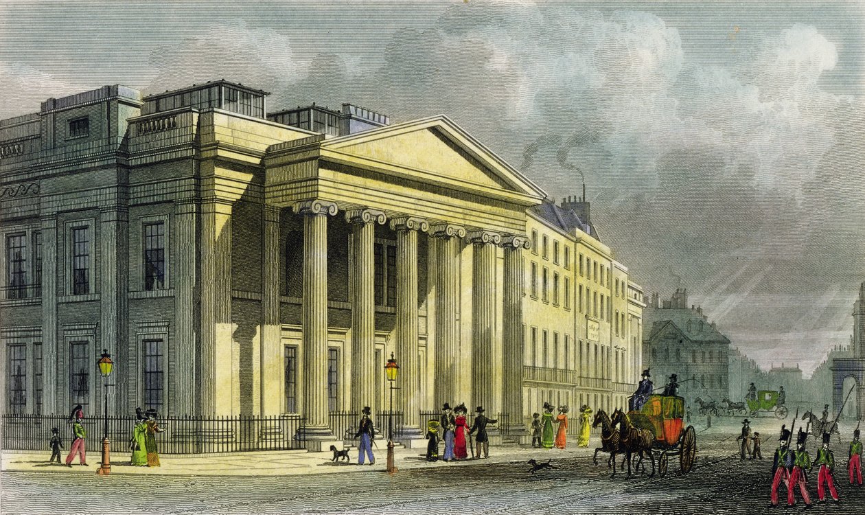 Le Nouveau Collège des Médecins, Pall Mall, Est, gravé par Thomas Barber - Thomas Hosmer Shepherd