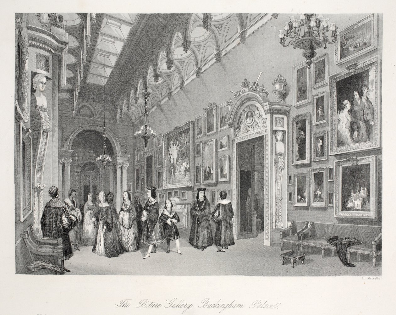 La galerie de tableaux au palais de Buckingham, de 