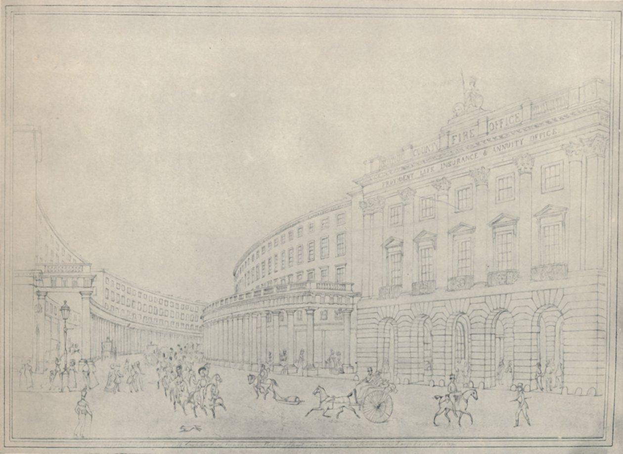 Le Quadrant, Regent Street, 1822, 1920 - Thomas Hosmer Shepherd