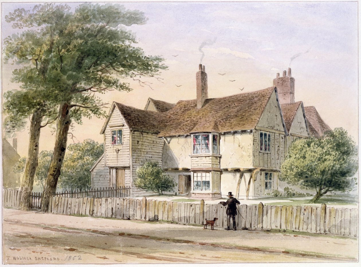 La maison rectorale, Newington Butts, 1852 - Thomas Hosmer Shepherd