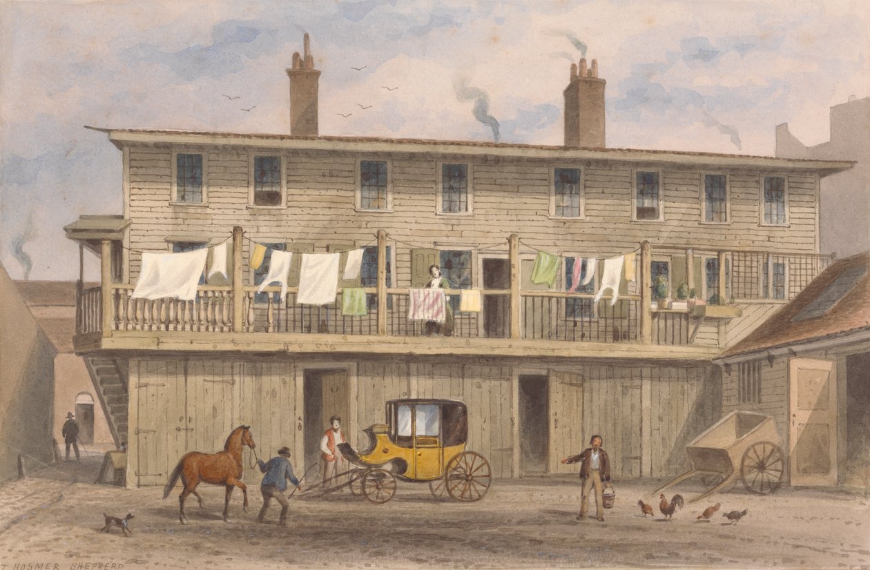 The Vine Inn, Vine Yard, Aldersgate dans la ville de Londres - Thomas Hosmer Shepherd