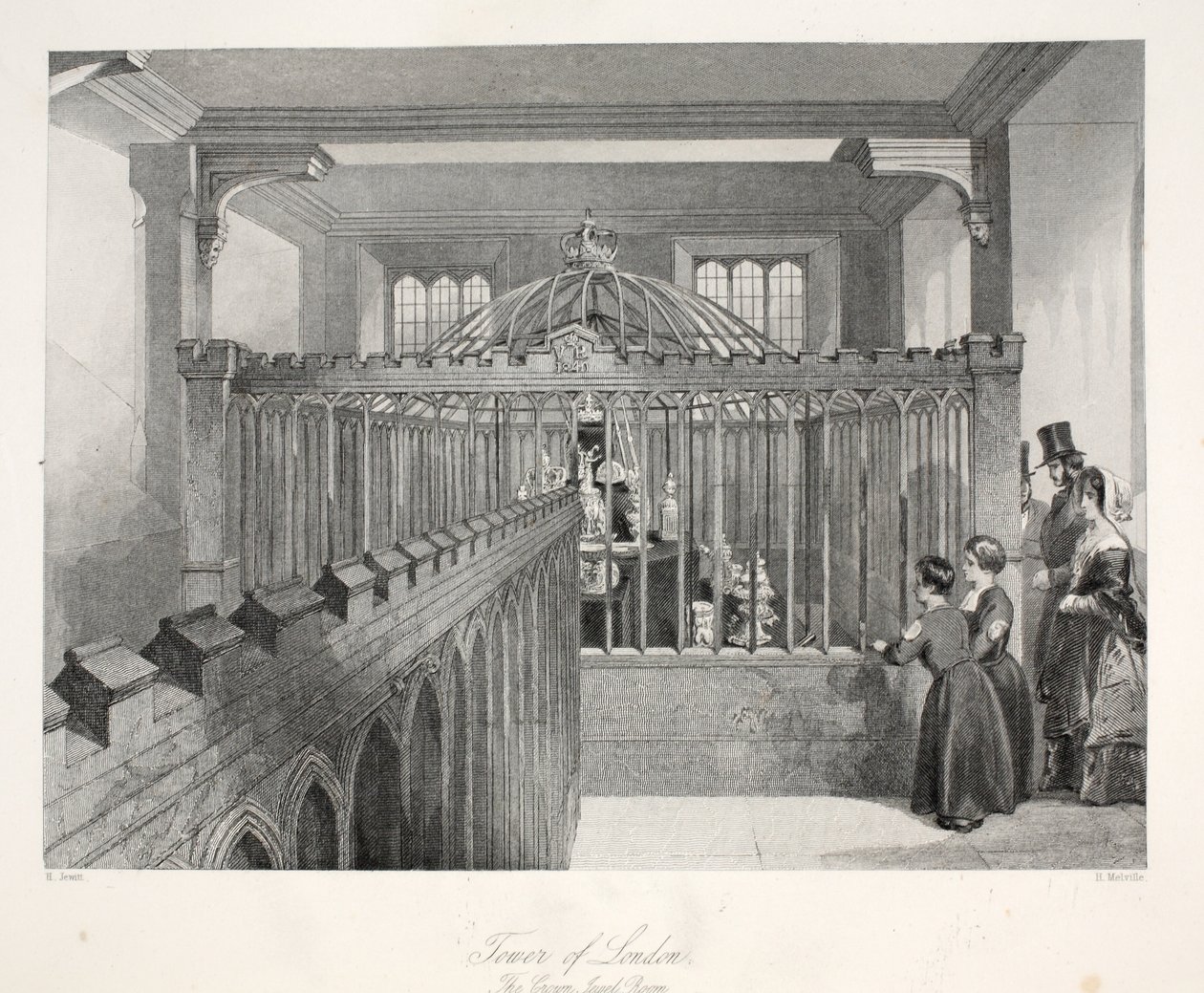 Tour de Londres, la salle des joyaux de la couronne, de 