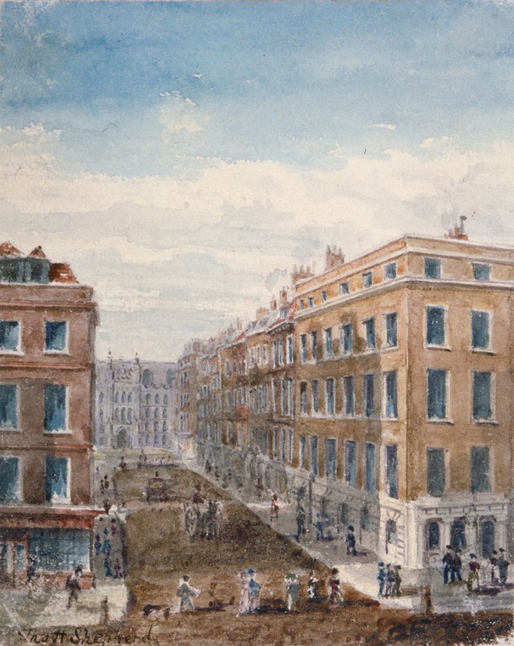 Vue de King Street, regardant vers le nord depuis Cheapside jusqu