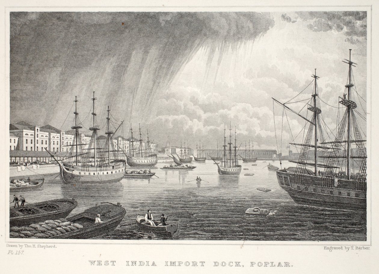 Docks des Indes occidentales, Isle of Dogs, de 