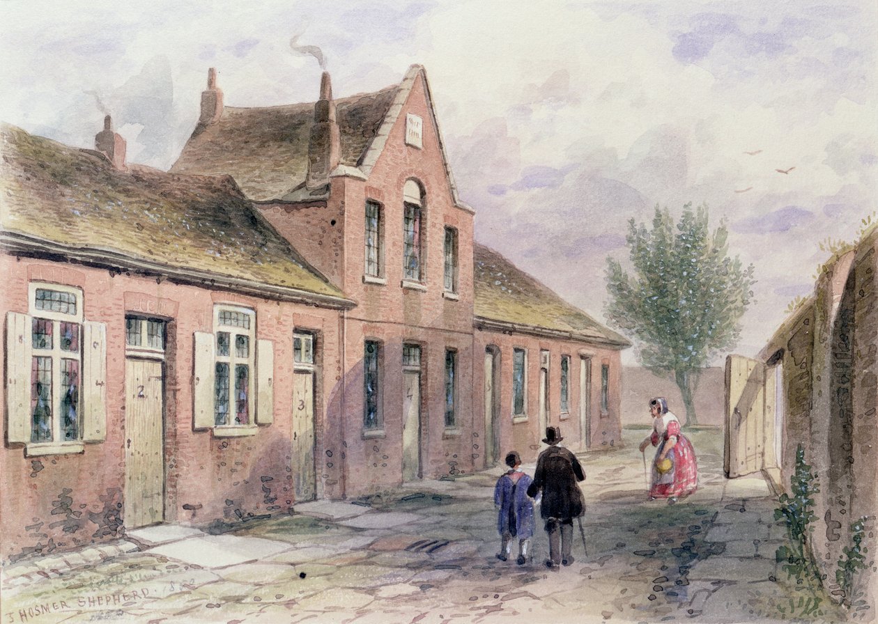 Maisons de charité de Witcher à Tothill Fields, 1850 - Thomas Hosmer Shepherd