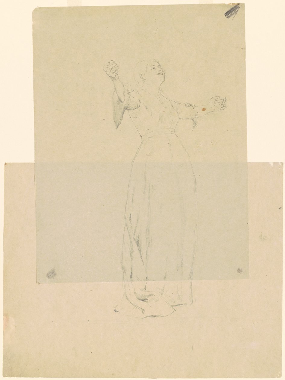 Femme aux bras tendus - Thomas Hovenden