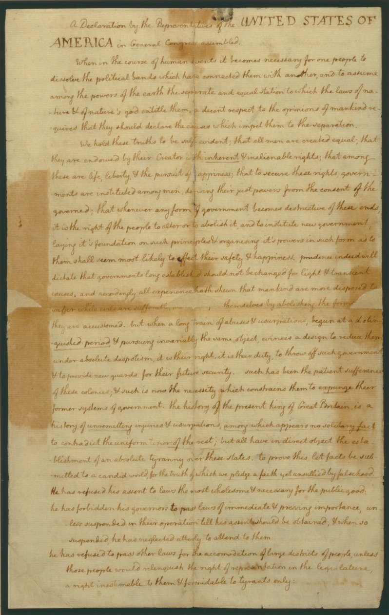 Brouillon de la Déclaration d
