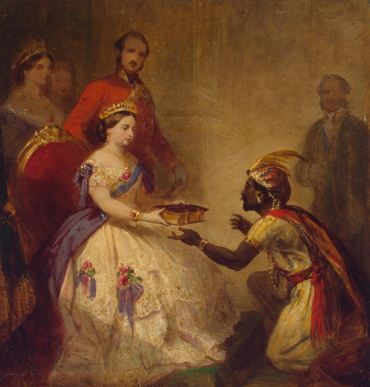 La reine Victoria donne la Bible à un chef africain (Le secret de la grandeur de l