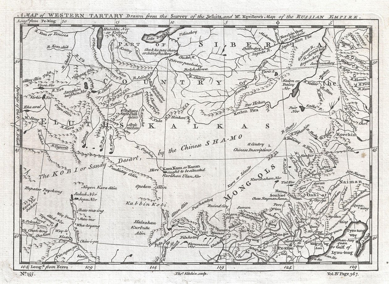Carte de la Tartarie occidentale dressée d