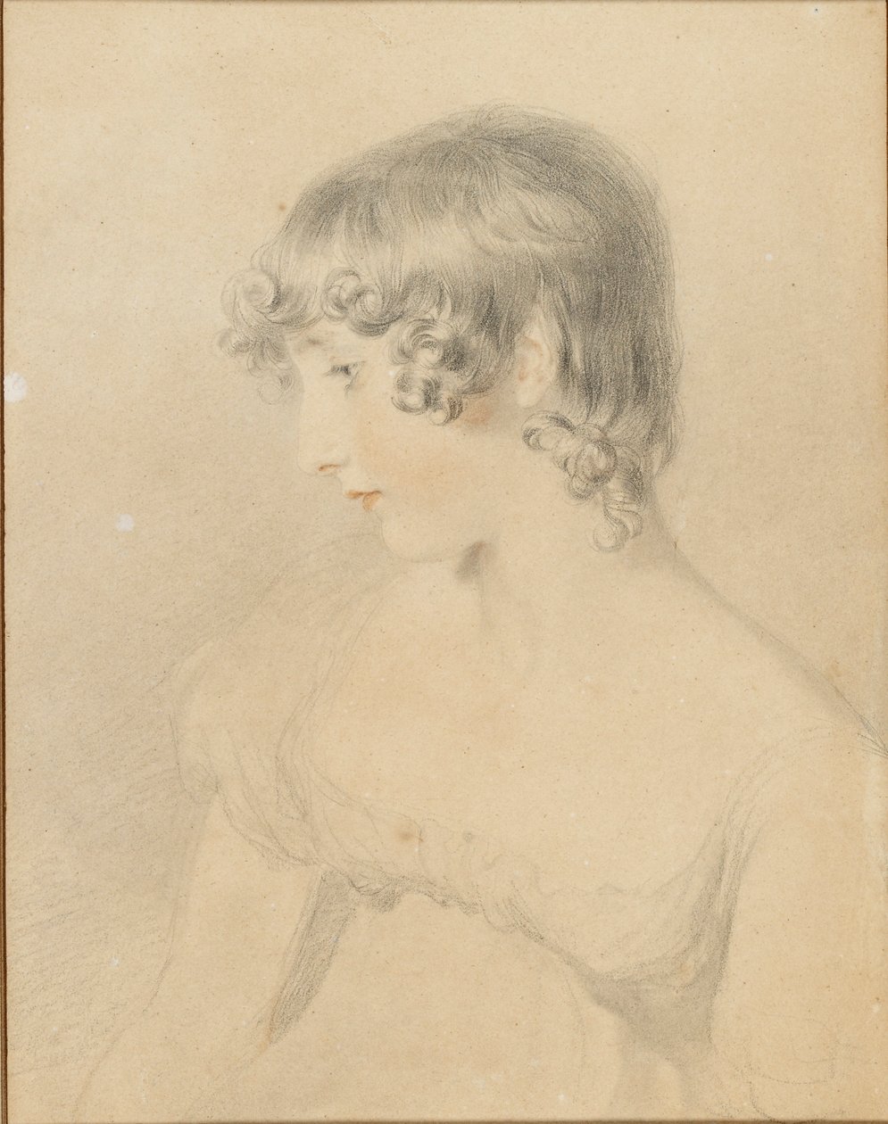 Portrait en buste de Susan Bloxam, tourné de profil vers la gauche - Thomas Lawrence