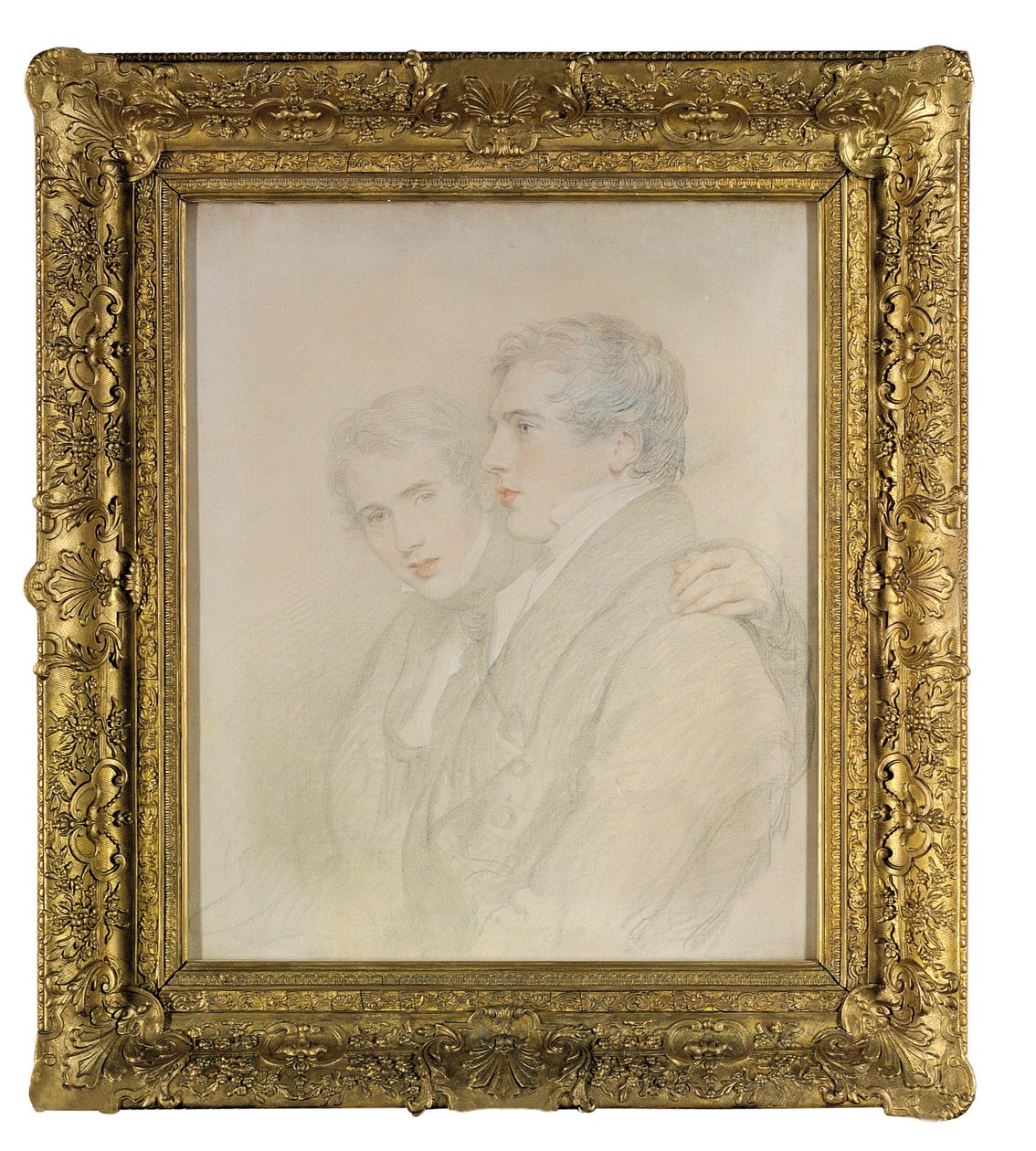 Double portrait de Richard Rowland Bloxam (1797-1877) et Andrew Bloxam (1801-1878), demi-longueur, de profil, à la veille de leur départ pour les Îles Sandwich [Hawaï] en 1823 - Thomas Lawrence