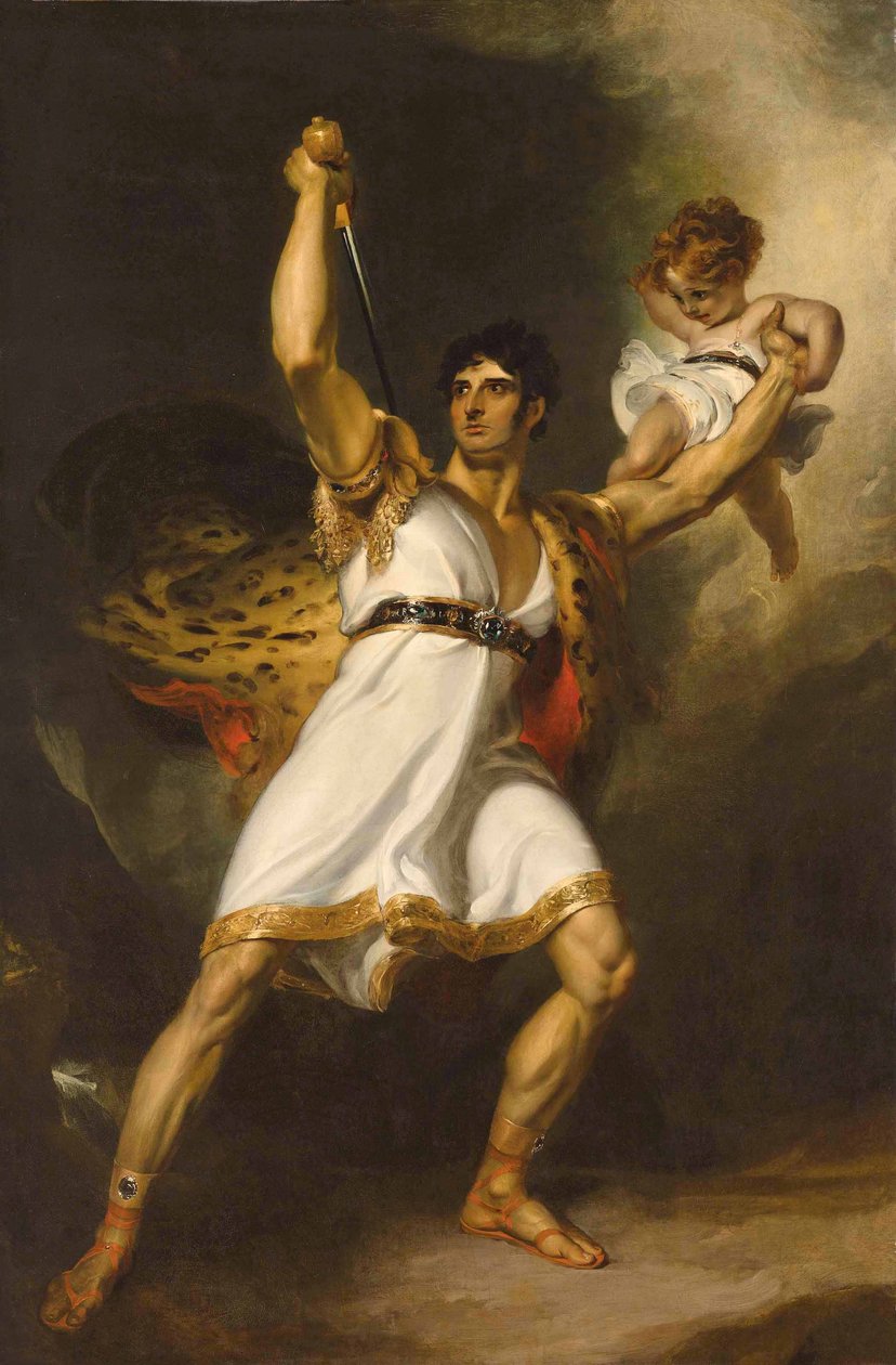 Portrait de John Philip Kemble (1757-1823), en pied, en tant que Rolla de Pizarro de Sheridan - Thomas Lawrence